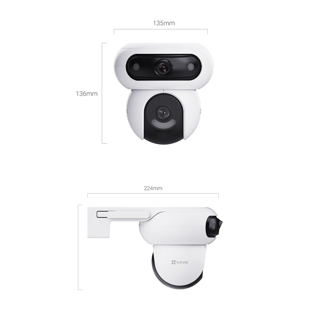 كاميرا EZVIZ H90 ثنائية العدسة بدقة 2K ودقة 4 ميجابكسل بتقنية Wi-Fi | SkiTeck كاميرا EZVIZ H90 ثنائية العدسة بدقة 2K ودقة 4 ميجابكسل بتقنية Wi-Fi | SkiTeck